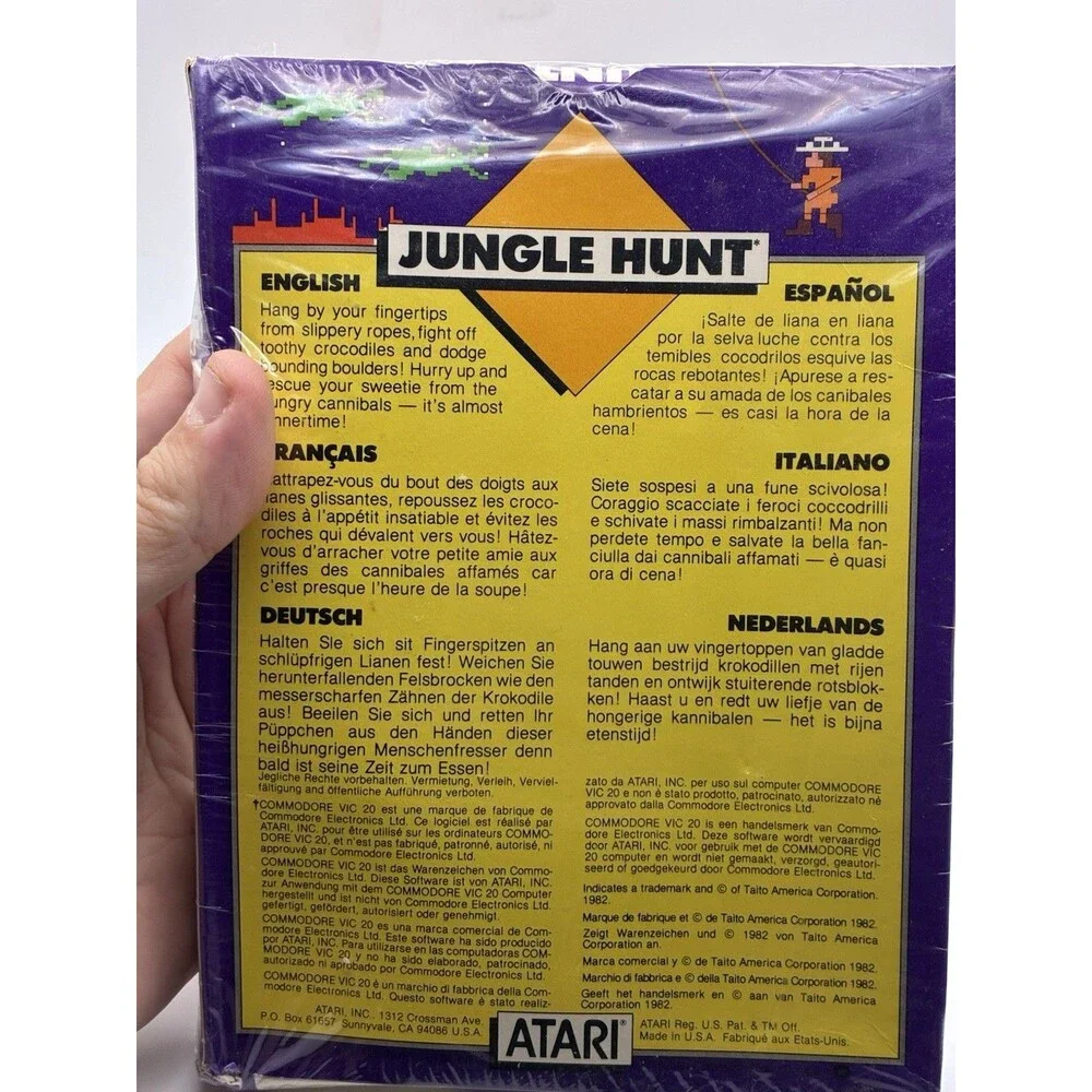 Jungle Hunt for Commodore Vic-20 — Brand New